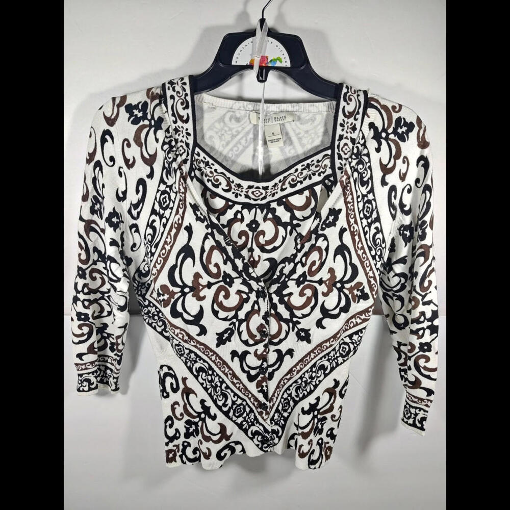 White House Black Market WHBM Sweater Halter Top Cardigan Combo Small Knit